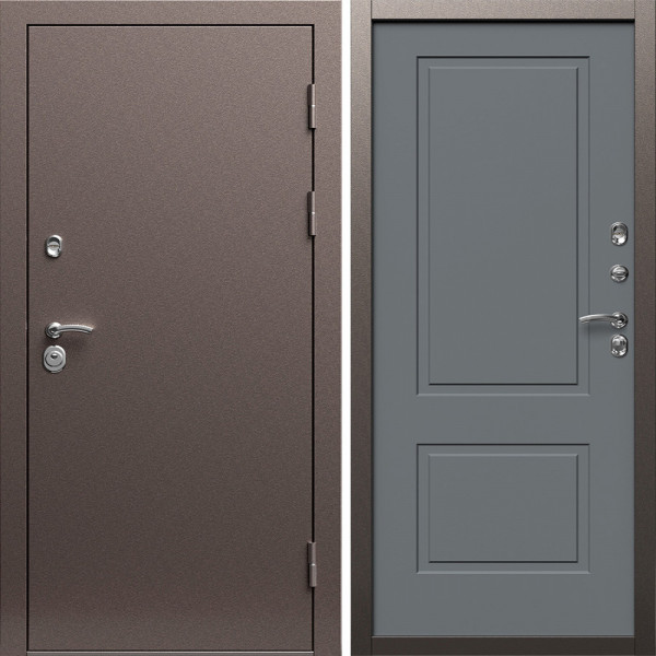 Входная дверь Termo-Door Техно Медь Антик - Нео Классика Грей Софт