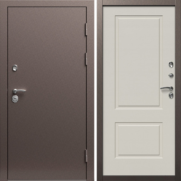 Входная дверь Termo-Door Техно Медь Антик - Нео Классика Слоновая Кость