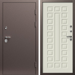 Входная дверь Termo-Door Техно Медь Антик - Престиж бежевый матовый