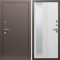 Входная дверь Termo-Door Техно Медь Антик - Зеркало Люмис Белый Софт