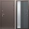 Входная дверь Termo-Door Техно Медь Антик - Зеркало Люмис Грей Софт