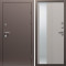 Входная дверь Termo-Door Техно Медь Антик - Зеркало Люмис Капучино