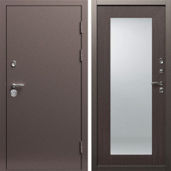 Входная дверь Termo-Door Техно Медь Антик - Зеркало Триумф венге