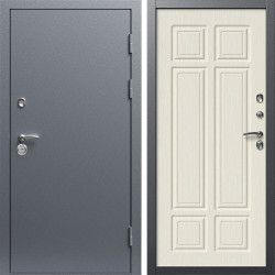 Входная дверь Termo-Door Техно Серебро Антик - Без серии Лиственница премиум