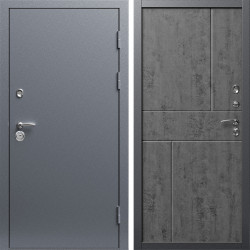 Входная дверь Termo-Door Техно Серебро Антик - Горизонт бетон темный