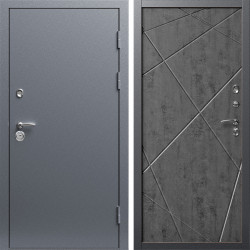 Входная дверь Termo-Door Техно Серебро Антик - Лучи бетон темный