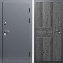 Входная дверь Termo-Door Техно Серебро Антик - Мастино Бетон темный