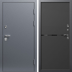 Входная дверь Termo-Door Техно Серебро Антик - Нео Black