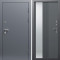 Входная дверь Termo-Door Техно Серебро Антик - Зеркало Люмис Грей Софт