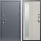 Входная дверь Termo-Door Техно Серебро Антик - Зеркало Люмис Соновая Кость