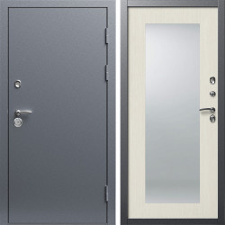 Входная дверь Termo-Door Техно Серебро Антик - Зеркало Триумф лиственница