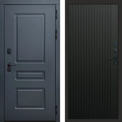 Входная дверь Termo-Door Аляска Графит - Flat Черный кварц