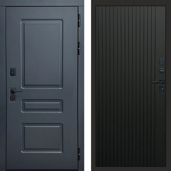 Входная дверь Termo-Door Аляска Графит - Flat Черный кварц