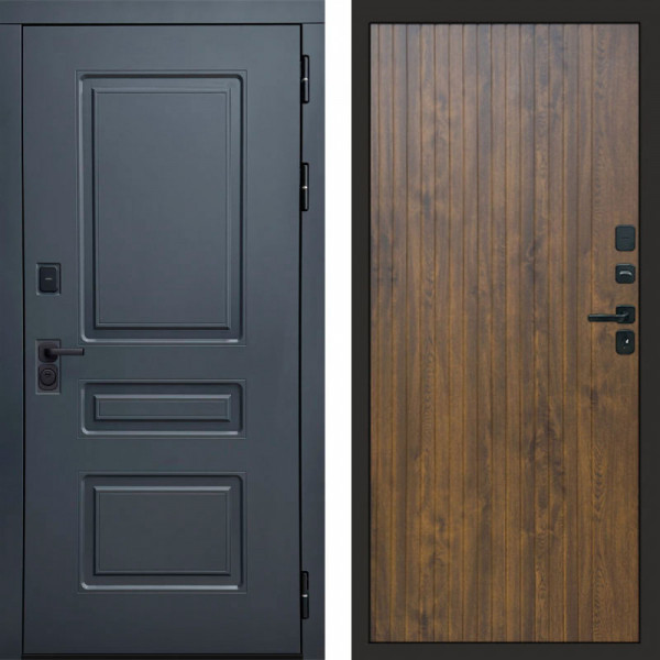 Входная дверь Termo-Door Аляска Графит - Flat Дуб