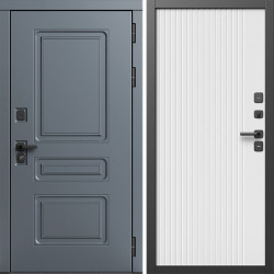 Входная дверь Termo-Door Аляска Графит - Флэт Белый софт