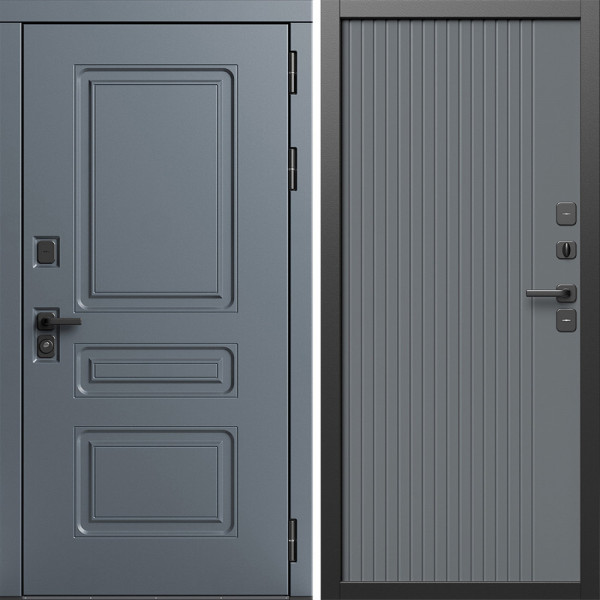 Входная дверь Termo-Door Аляска Графит - Флэт Grey софт