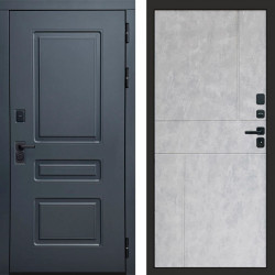 Входная дверь Termo-Door Аляска Графит - Горизонт бетон светлый