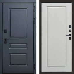Входная дверь Termo-Door Аляска Графит - Гранд Белый софт
