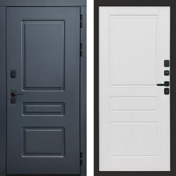Входная дверь Termo-Door Аляска Графит - Классика белое дерево