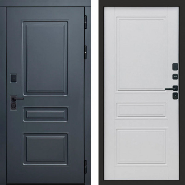 Входная дверь Termo-Door Аляска Графит - Классика белый матовый