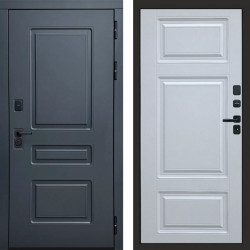 Входная дверь Termo-Door Аляска Графит - Лион Белый софт