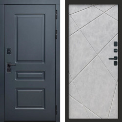 Входная дверь Termo-Door Аляска Графит - Лучи бетон светлый
