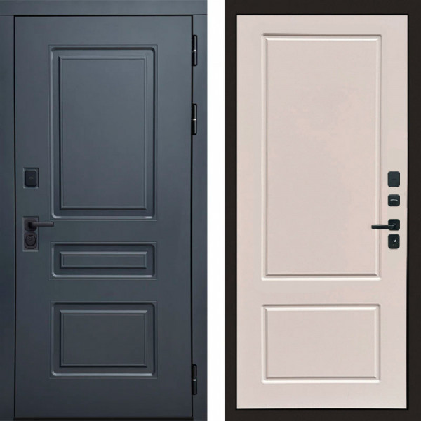 Входная дверь Termo-Door Аляска Графит - Марсель Слоновая кость