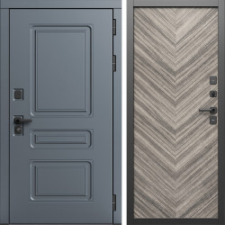 Входная дверь Termo-Door Аляска Графит - Плаза Елочка Серая