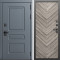 Входная дверь Termo-Door Аляска Графит - Плаза Елочка Серая