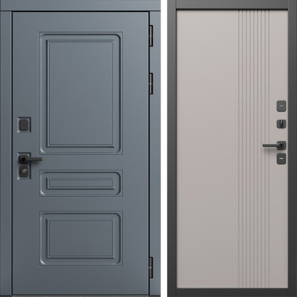 Входная дверь Termo-Door Аляска Графит - Страйп Капучино