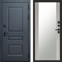 Входная дверь Termo-Door Аляска Графит - Зеркало лиственница