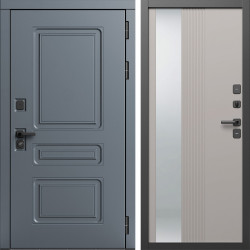 Входная дверь Termo-Door Аляска Графит - Зеркало Люмис Капучино