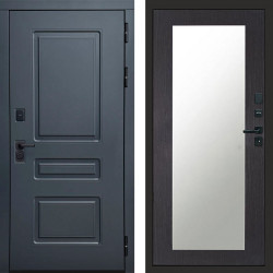 Входная дверь Termo-Door Аляска Графит - Зеркало Триумф венге