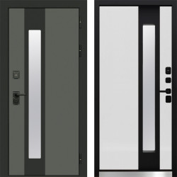 Входная дверь Termo-Door Арктика Графит - белый софт