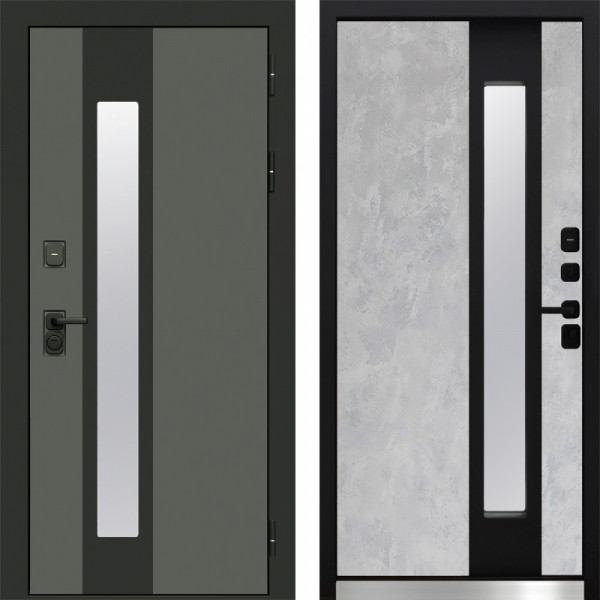 Входная дверь Termo-Door Арктика Графит - бетон светлый