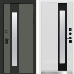 Входная дверь Termo-Door Арктика Графит - White белый софт