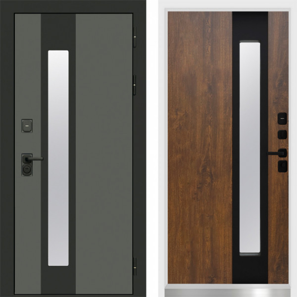 Входная дверь Termo-Door Арктика Графит - White дуб