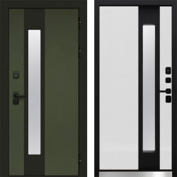 Входная дверь Termo-Door Арктика Грин - белый софт