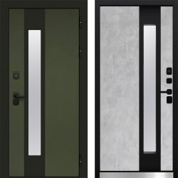 Входная дверь Termo-Door Арктика Грин - бетон светлый