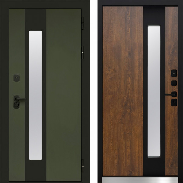 Входная дверь Termo-Door Арктика Грин - дуб