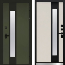 Входная дверь Termo-Door Арктика Грин - слоновая кость