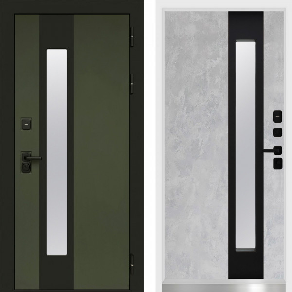 Входная дверь Termo-Door Арктика Грин - White бетон светлый