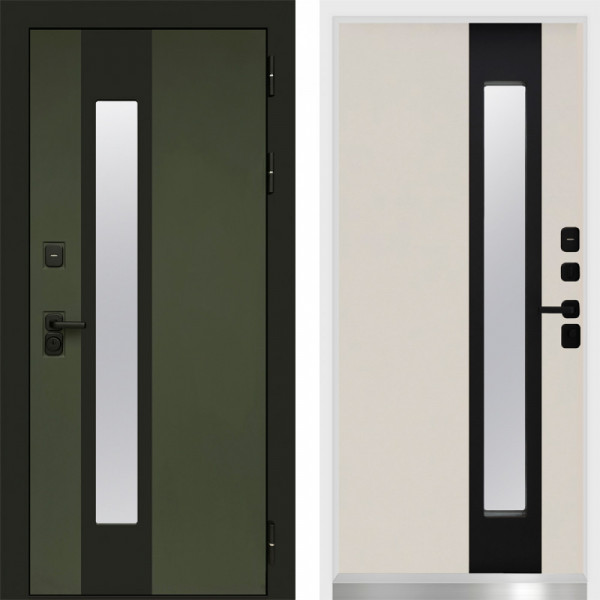 Входная дверь Termo-Door Арктика Грин - White слоновая кость