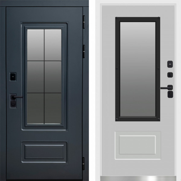 Входная дверь Termo-Door Эверест Графит - White белый софт