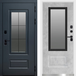 Входная дверь Termo-Door Эверест Графит - White бетон светлый