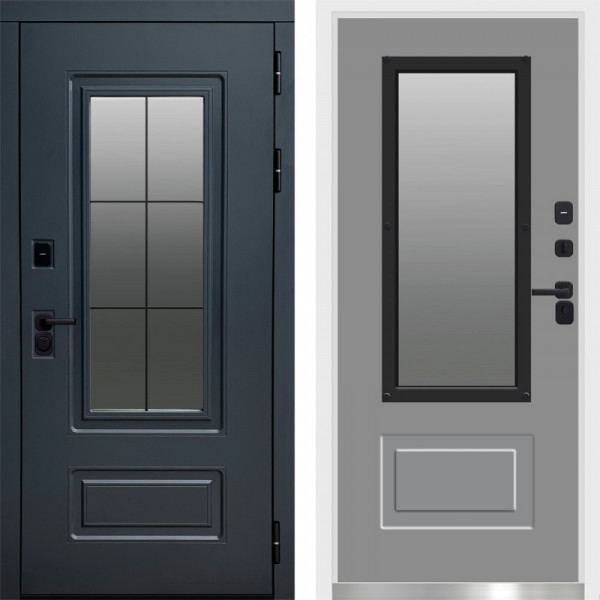 Входная дверь Termo-Door Эверест Графит - White grey soft