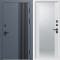 Входная дверь Termo-Door Фортис Ral 7024 - Белый Короб Изнутри Зеркало белый софт