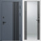 Входная дверь Termo-Door Фортис Ral 7024 - Белый Короб Изнутри Зеркало бетон темный