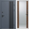 Входная дверь Termo-Door Фортис Ral 7024 - Белый Короб Изнутри Зеркало дуб
