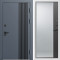 Входная дверь Termo-Door Фортис Ral 7024 - Белый Короб Изнутри Зеркало Фацет Черный кварц+тонировка серая
